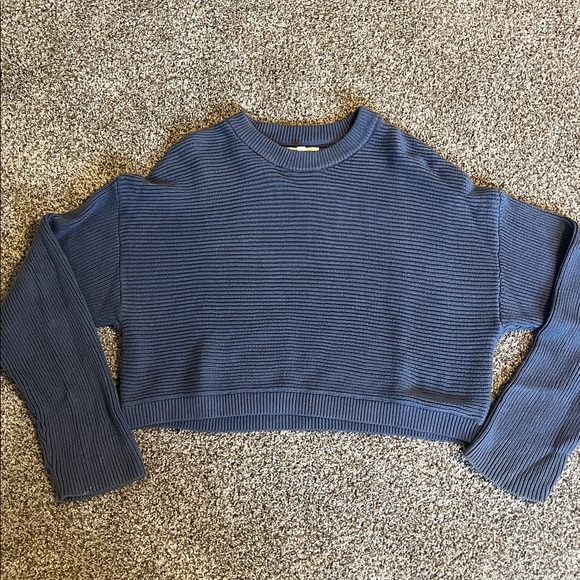 Women’s La Hearts Slate Blue Ribbed Sweater - Picture 3 of 5